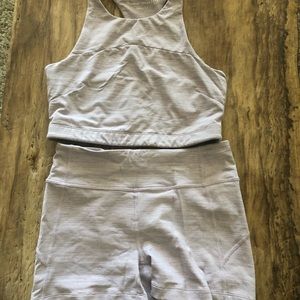 Outdoor voices lilac workout set